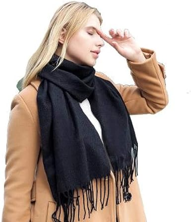 Long Solid Cashmere Shawl Scarf for Ladies