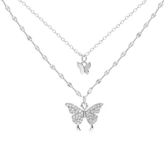 Butterfly Double Layer Necklace