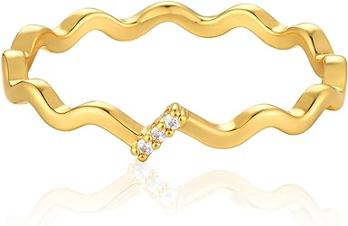 Gold plated Dome Chunky Adjustable Open Ring for Women