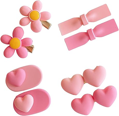 Fancy Cute Small Fresh Flower Fabric Floral Plastic Resin Hair Clip